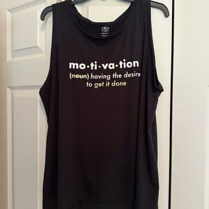 Black Motivation Graphic Tank Top